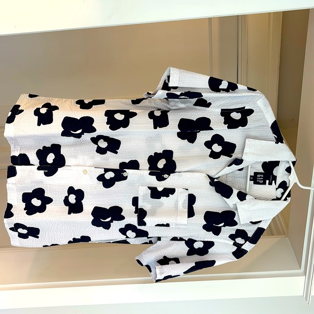 Seersucker S/S camp shirt